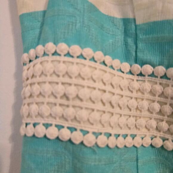 Just Taylor Turquoise Cream Sleeveless Dress Women’s Size 2 Lined - Picture 10 of 10